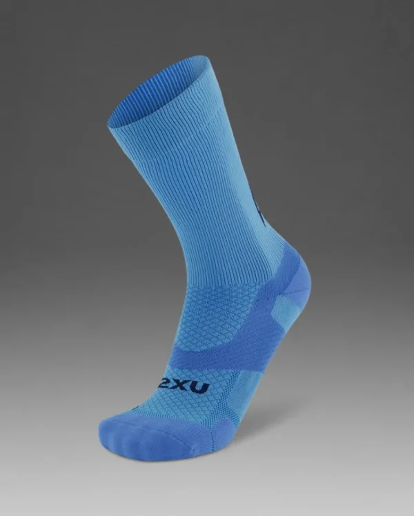 Discount 2XU Vectr Light Cushion Crew Socks Azure Blue/Surf