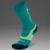 Clearance 2XU Vectr Light Cushion Crew Socks Slate Green/Digital Mint