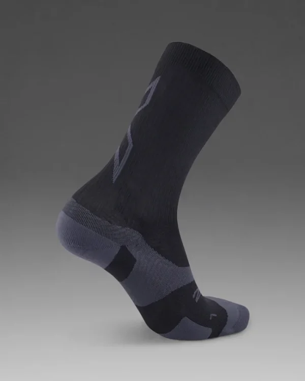 Clearance 2XU Vectr Light Cushion Crew Socks Black/Titanium