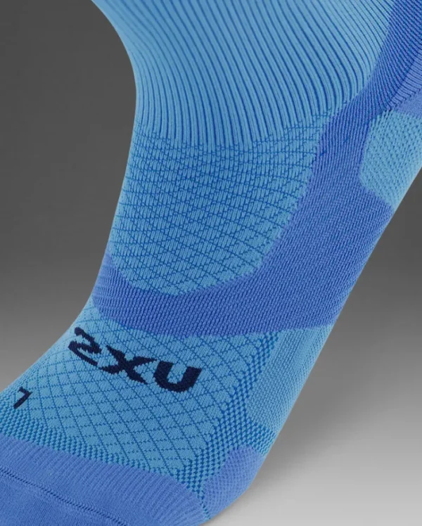 Discount 2XU Vectr Light Cushion Crew Socks Azure Blue/Surf