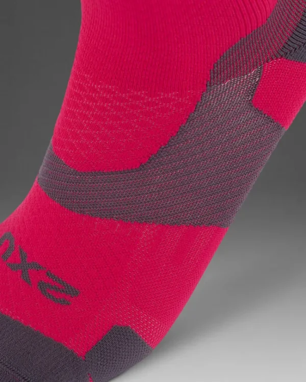 Fashion 2XU Vectr Light Cushion Full Length Compression Socks Hot Pink/Grey