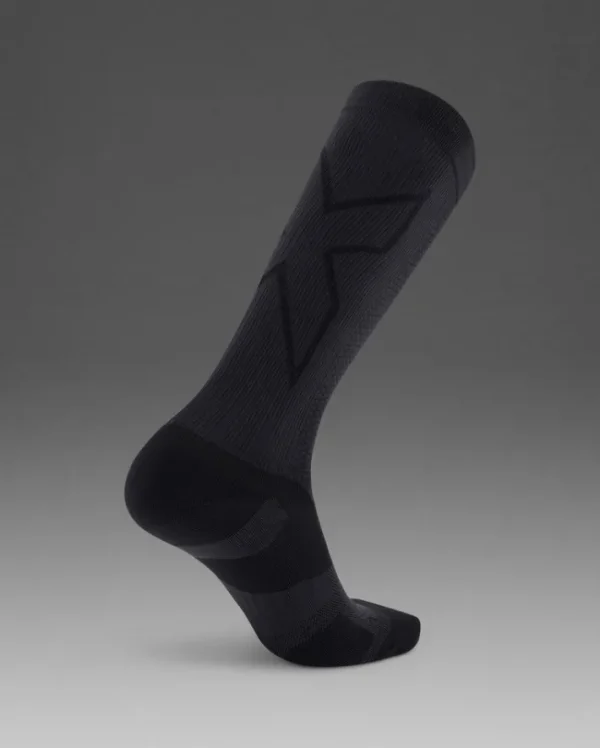 Online 2XU Vectr Light Cushion Full Length Compression Socks Titanium/Black