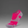 New 2XU Vectr Light Cushion No Show Compression Socks Magenta/Light Grey